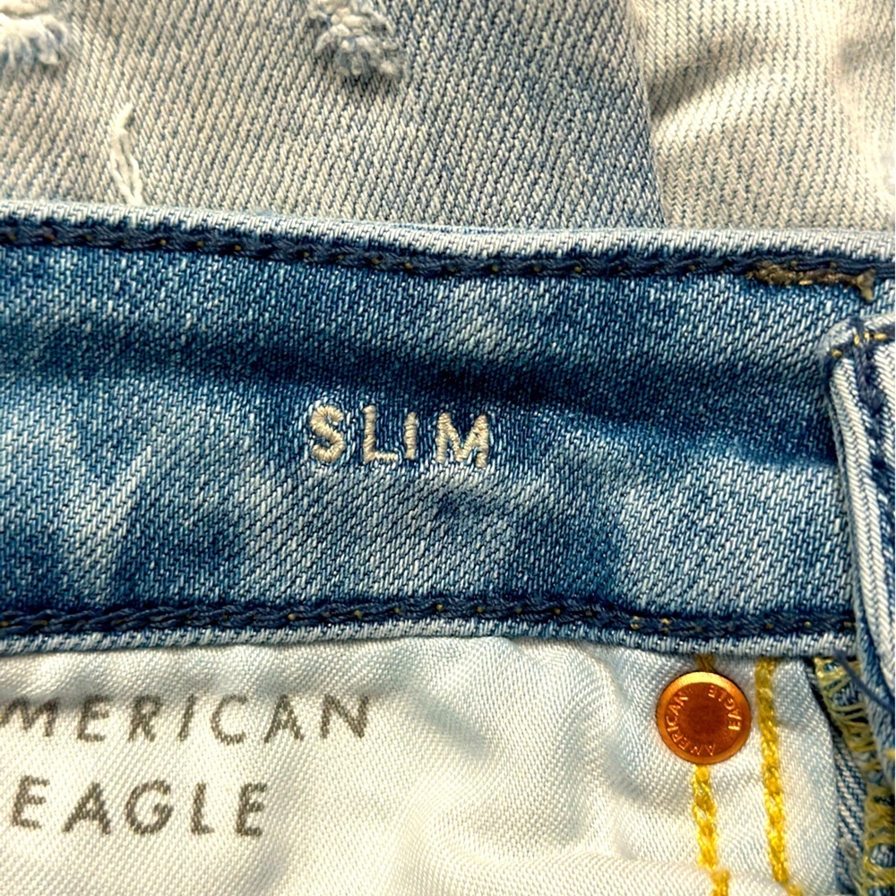 American Eagle Outfitters Men's AirFlex Patched Slim Jean Size 26X28 From 9/23 - Picture 4 of 5